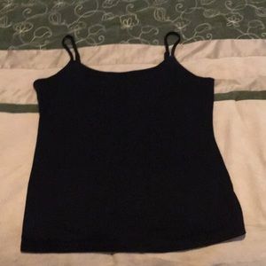 Adjustable strap black camisole, Lg (11-13)